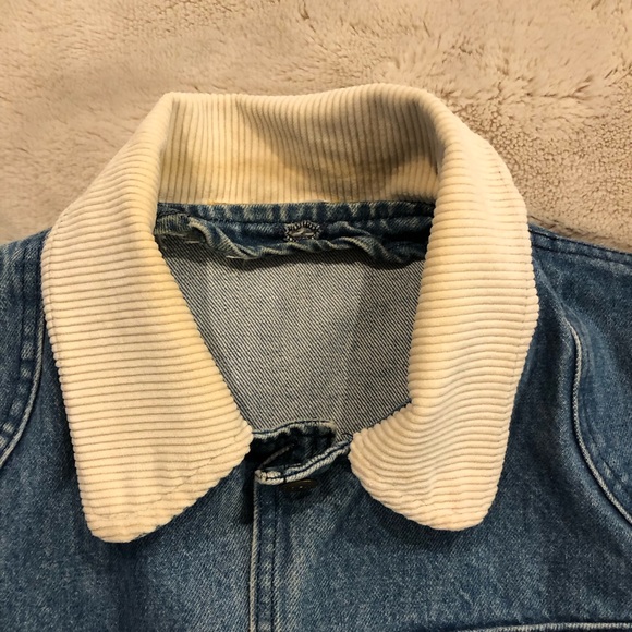 LL Bean Vintage Denim Chore Barn Coat Jacket size medium - Picture 3 of 15